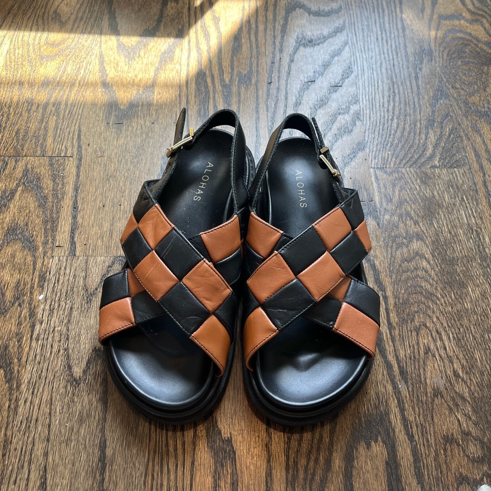 Alohas Women’s Black and Brown Sandals